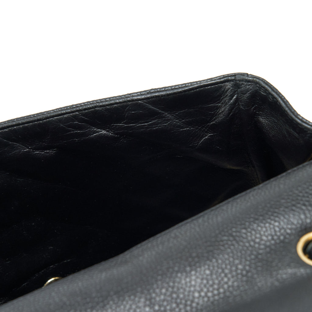 Chanel Jumbo Single Flap Bag Caviar Black