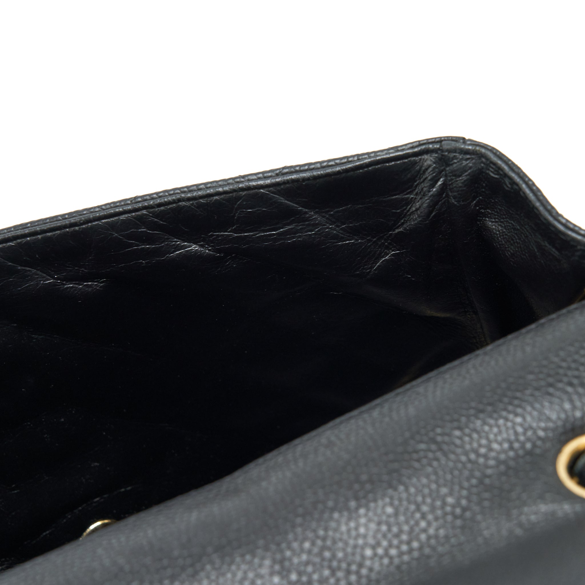 Chanel Jumbo Single Flap Bag Caviar Black