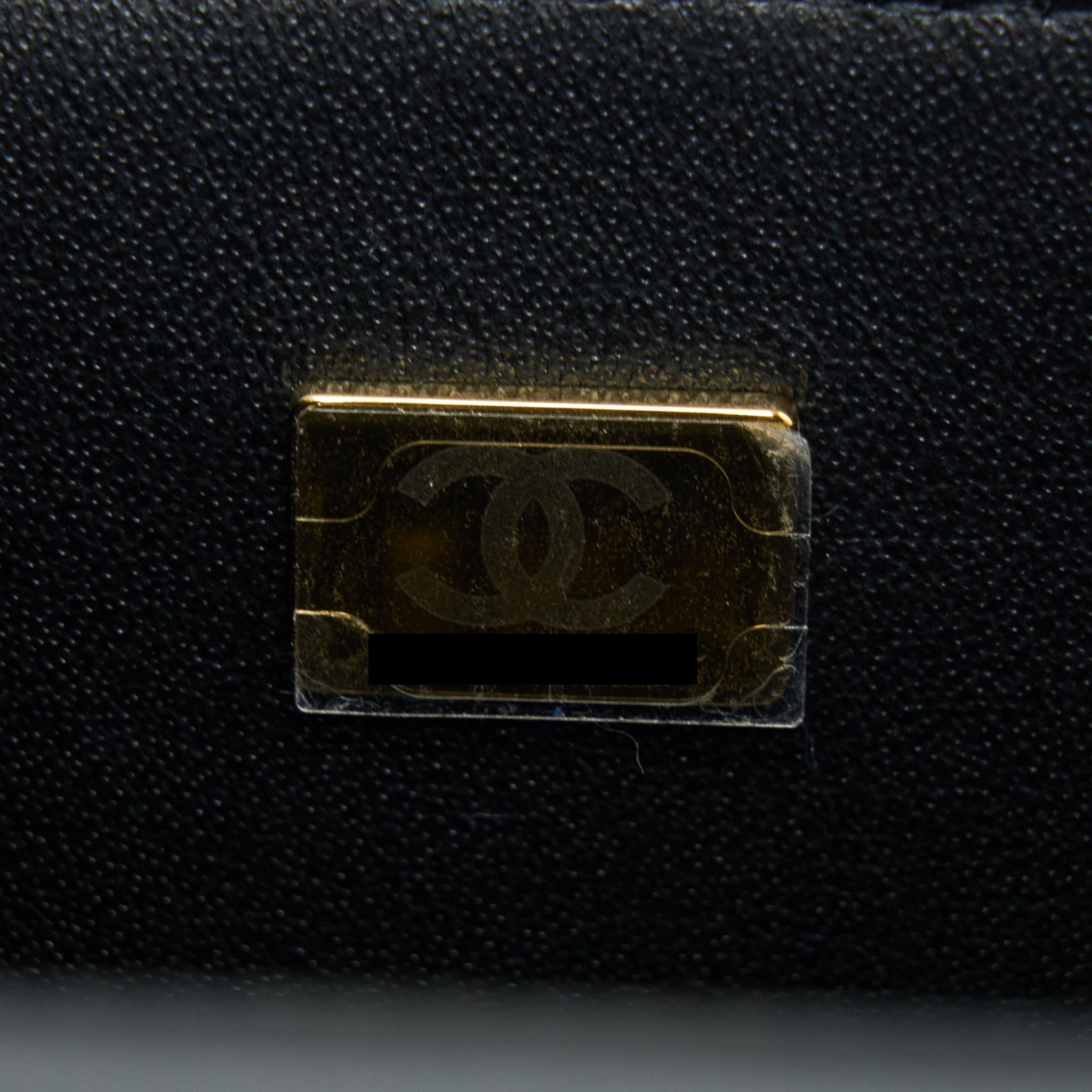 Chanel 21K Top Handle Mini Rectangular Flap Bag Lambskin Black Brushed (Microchip)