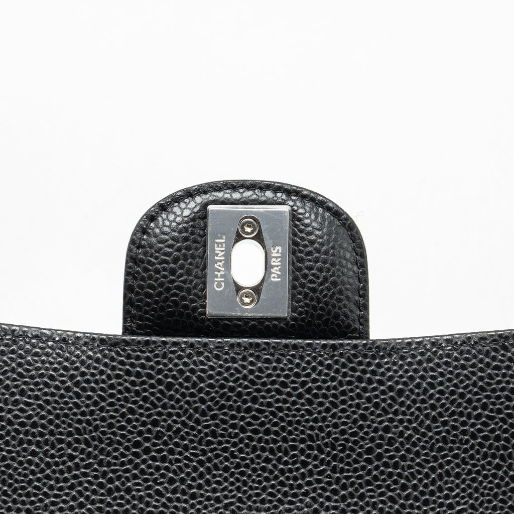 Chanel Small Classic Double Flap Bag Caviar BLACK  (Microchip)