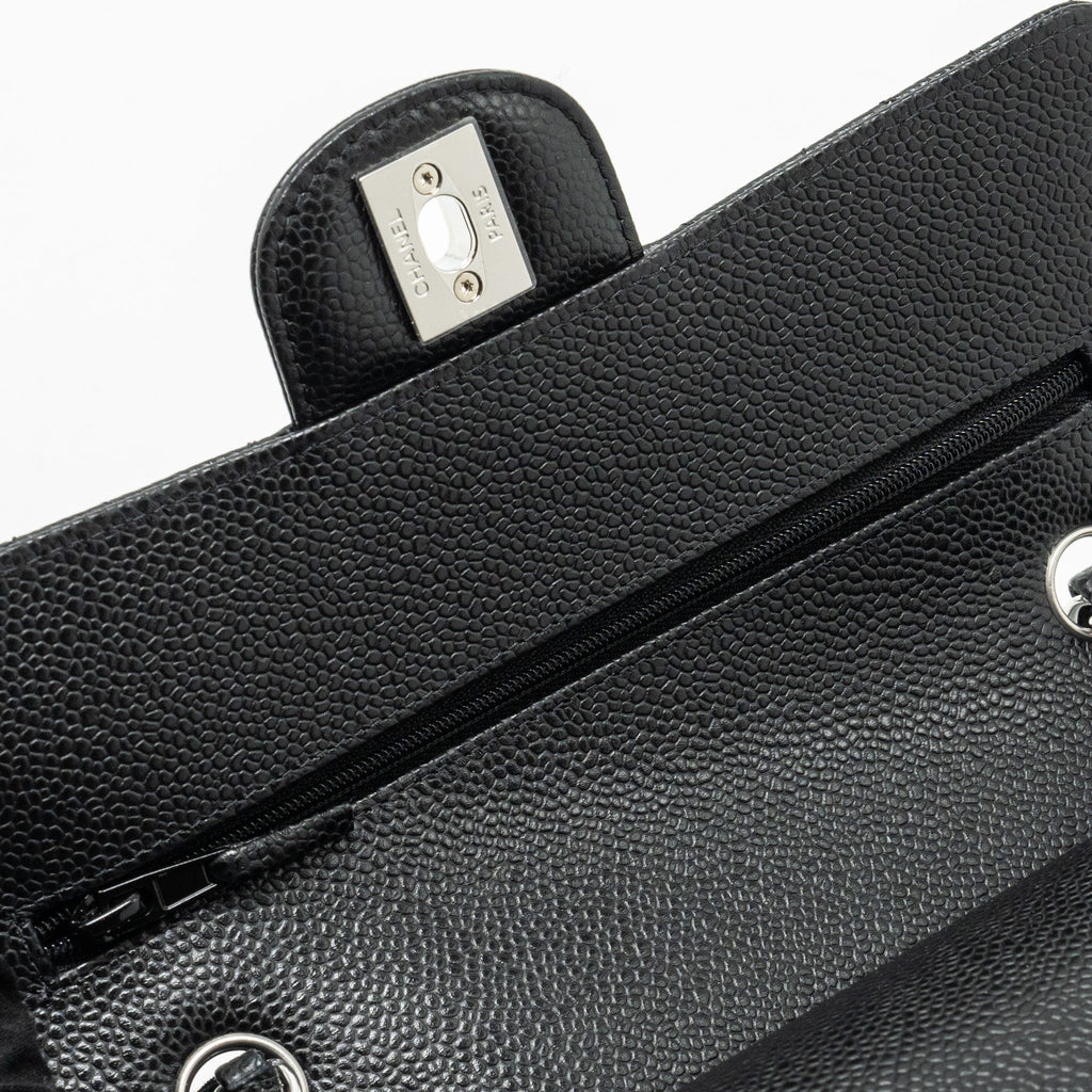 Chanel Small Classic Double Flap Bag Caviar BLACK  (Microchip)