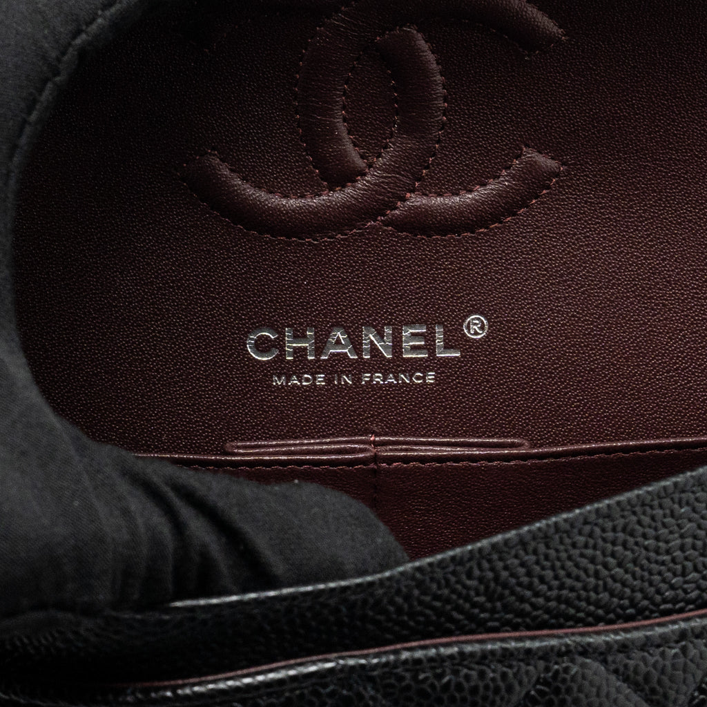 Chanel Small Classic Double Flap Bag Caviar BLACK  (Microchip)