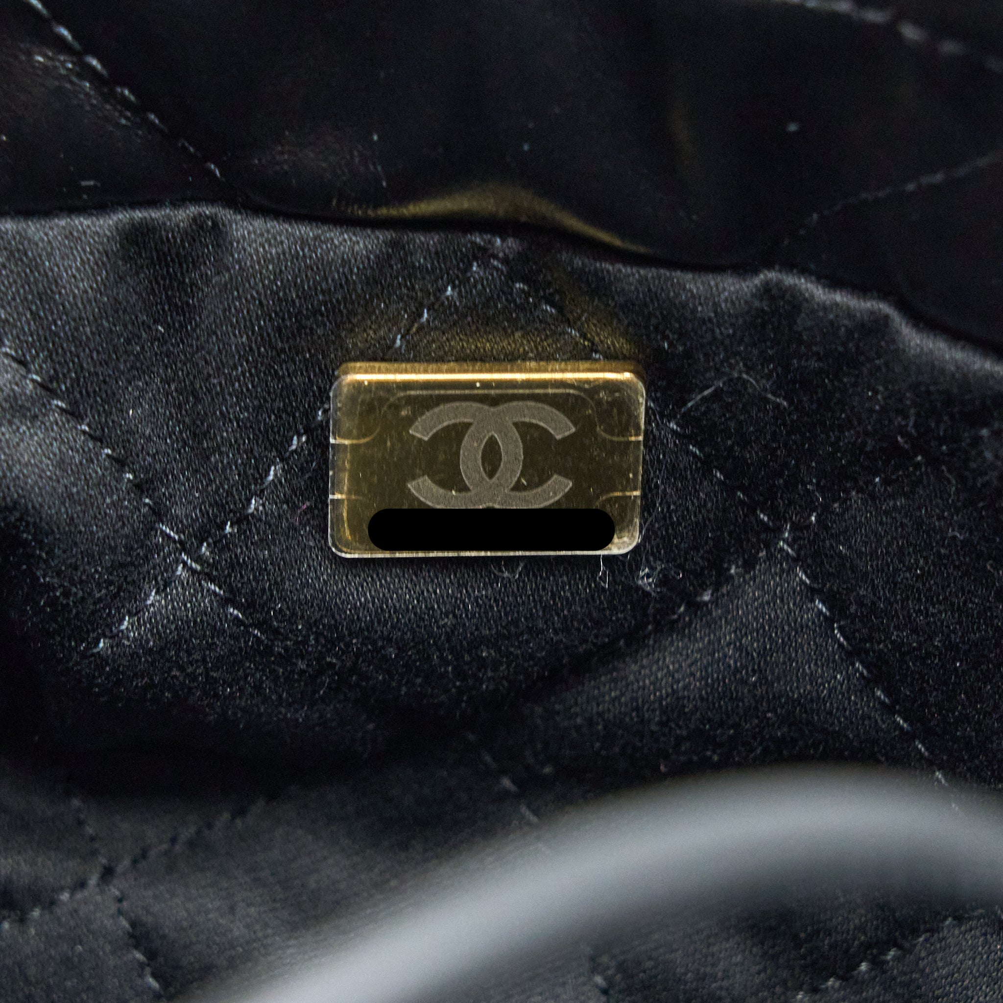 Chanel 23s Mini 22 Bag Aged Calfskin Black Brushed  (Microchip)