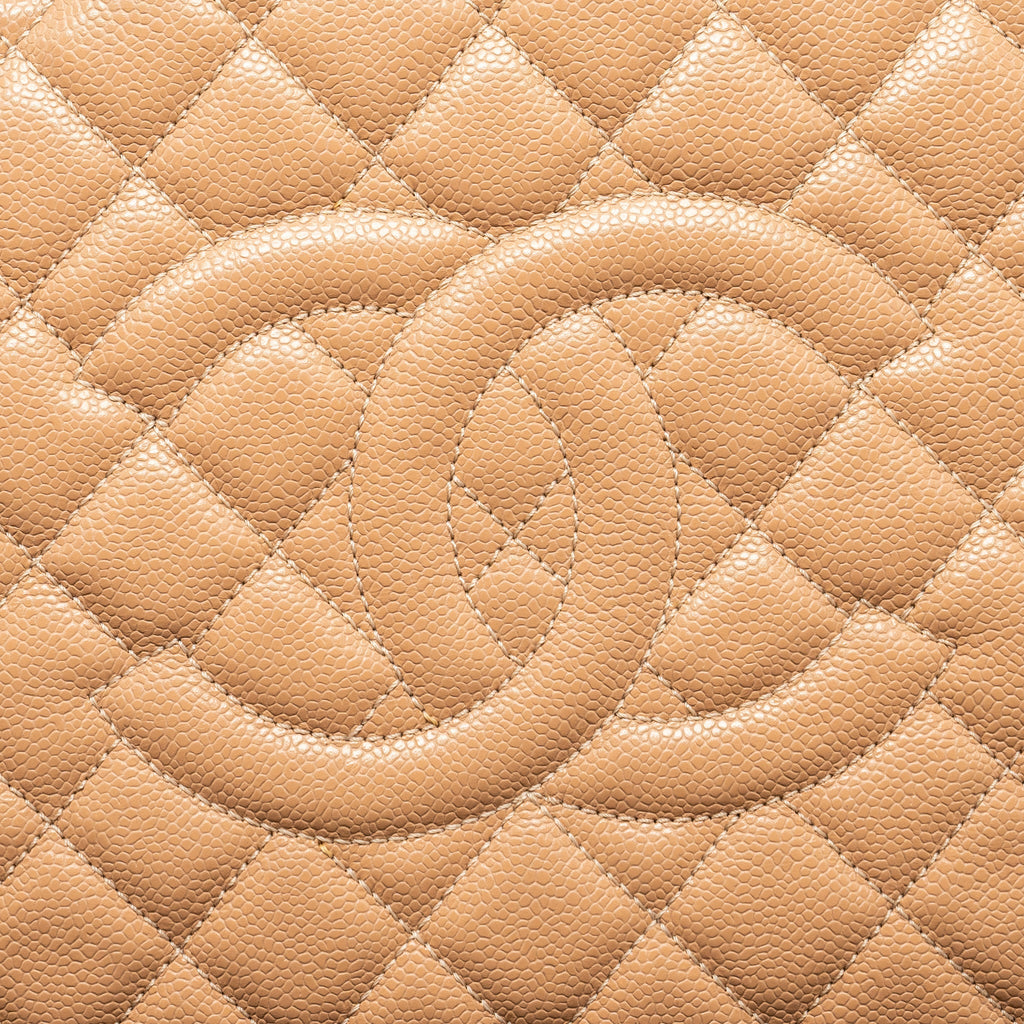 Chanel XL Grand Shopping tote Bag Caviar Dark Beige