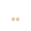 Chanel Round CC Logo Earrings Pearl/Crystal Light Gold Tone
