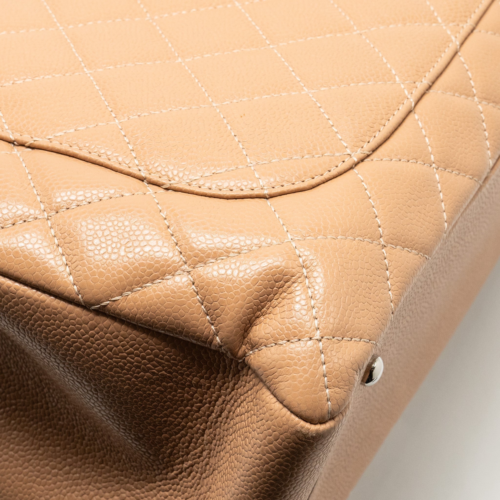 Chanel XL Grand Shopping tote Bag Caviar Dark Beige