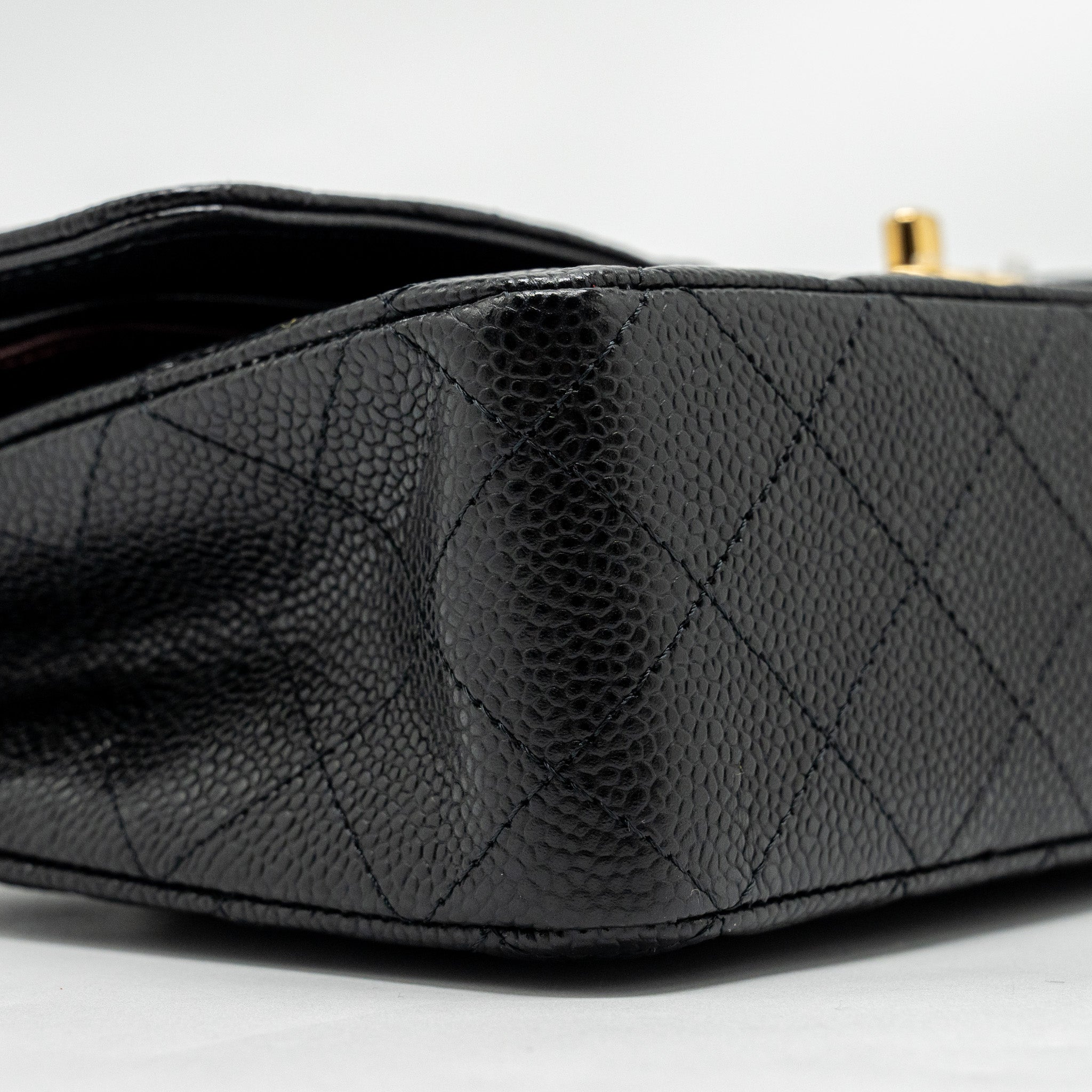 Chanel Medium Classic Double Flap Bag Caviar Black  (Microchip)