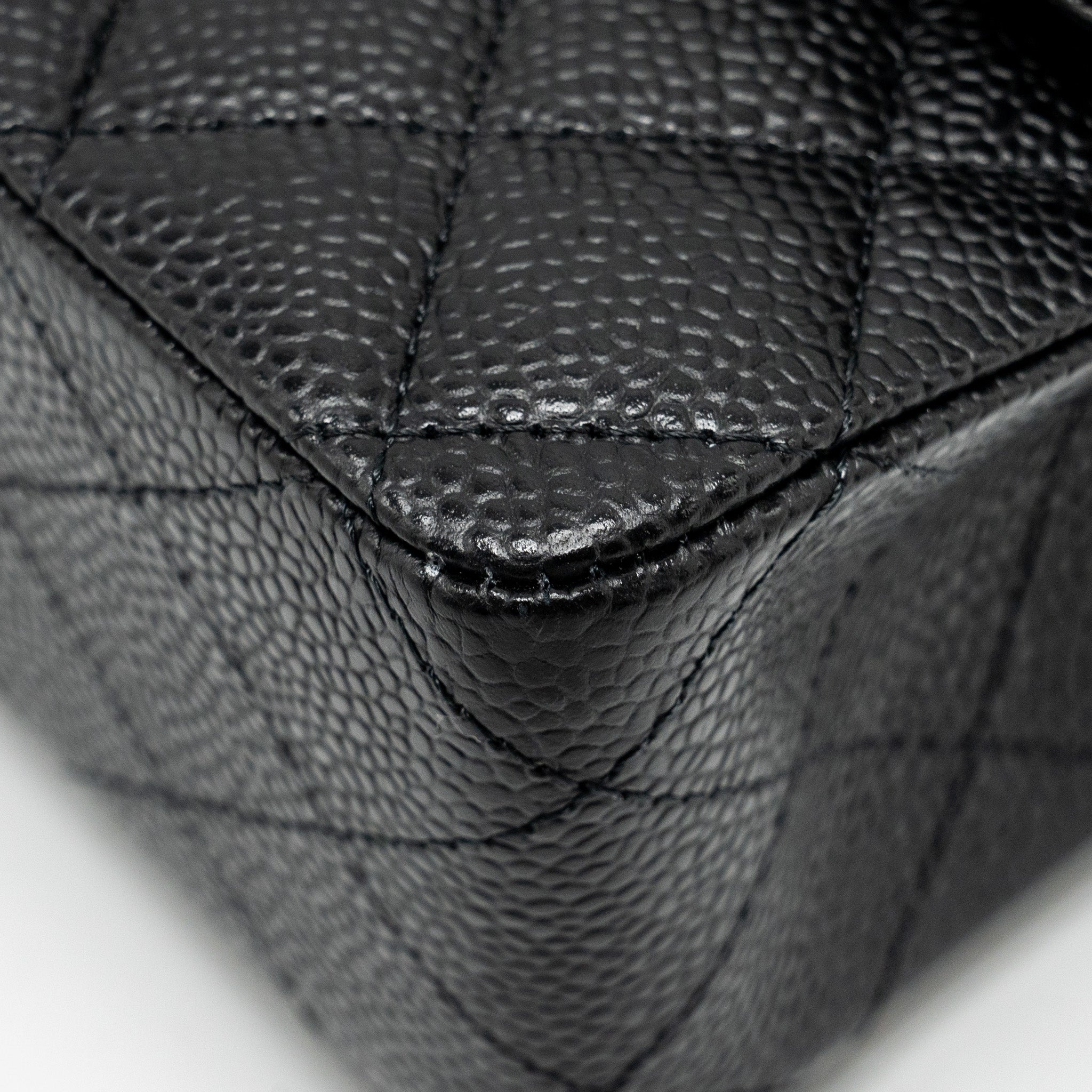 Chanel Medium Classic Double Flap Bag Caviar Black  (Microchip)