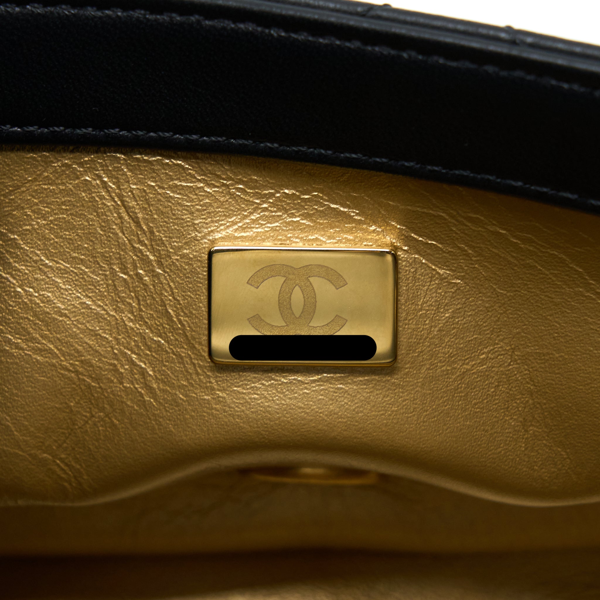 Chanel Pearl Crush Mini Square Flap Bag Lambskin Black  (Microchip)