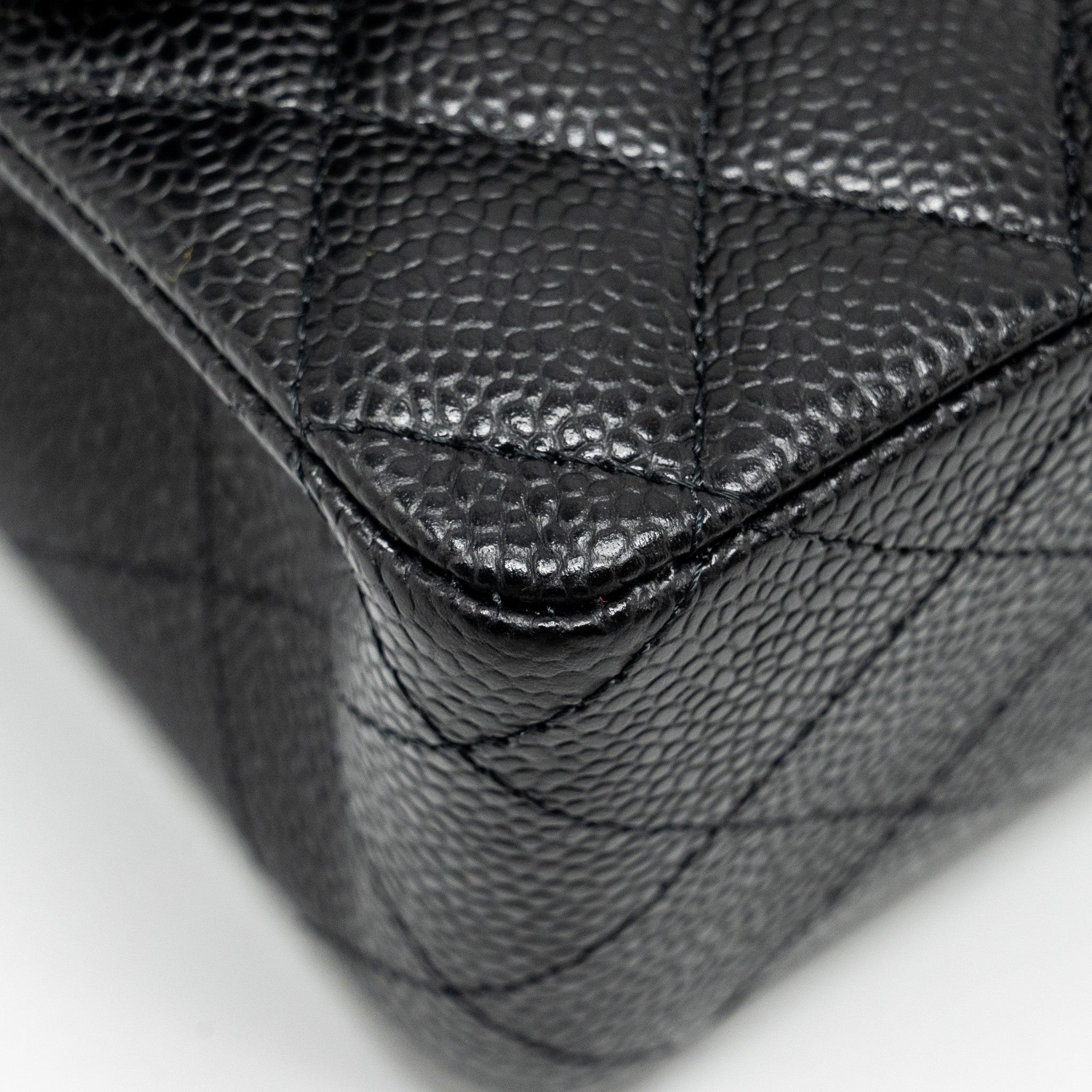 Chanel Medium Classic Double Flap Bag Caviar Black  (Microchip)