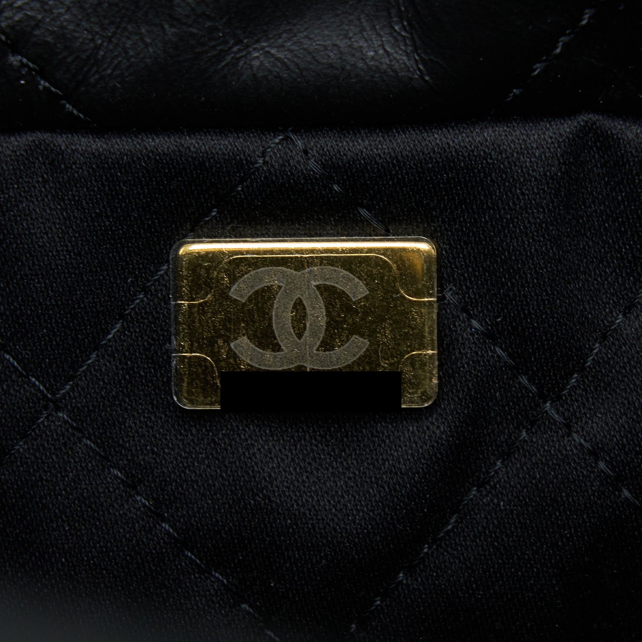 Chanel Small 22 Bag white letter Shiny Calfskin  (Microchip)