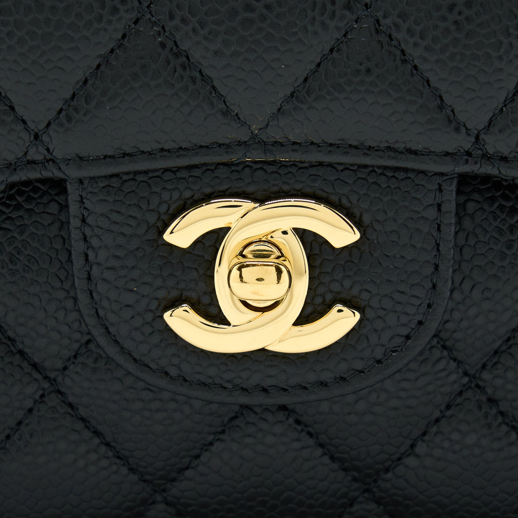 Chanel Small Classic Double Flap Bag Caviar Black