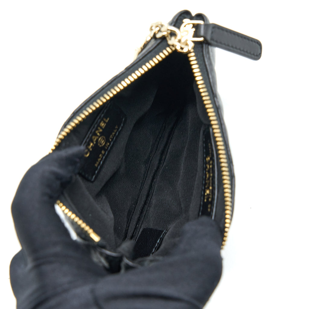 Chanel 21S Mini Pouch Limited Edition Lambskin Black L