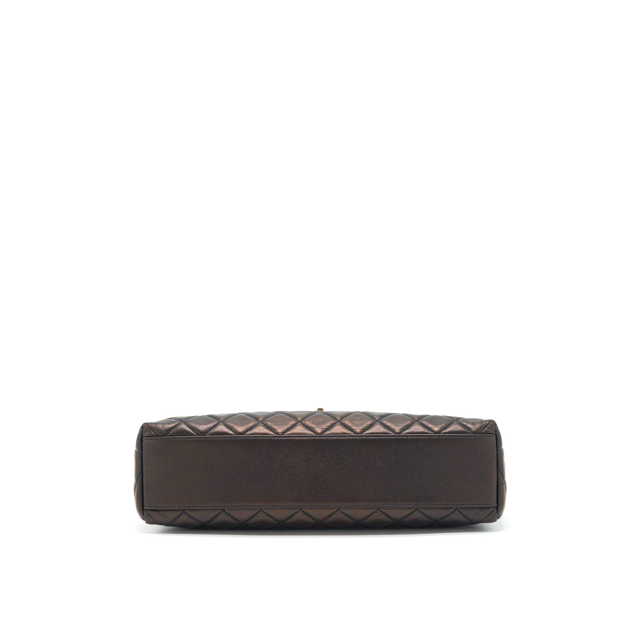 Chanel Vintage Single Flap Bag Lambskin Dark Brown