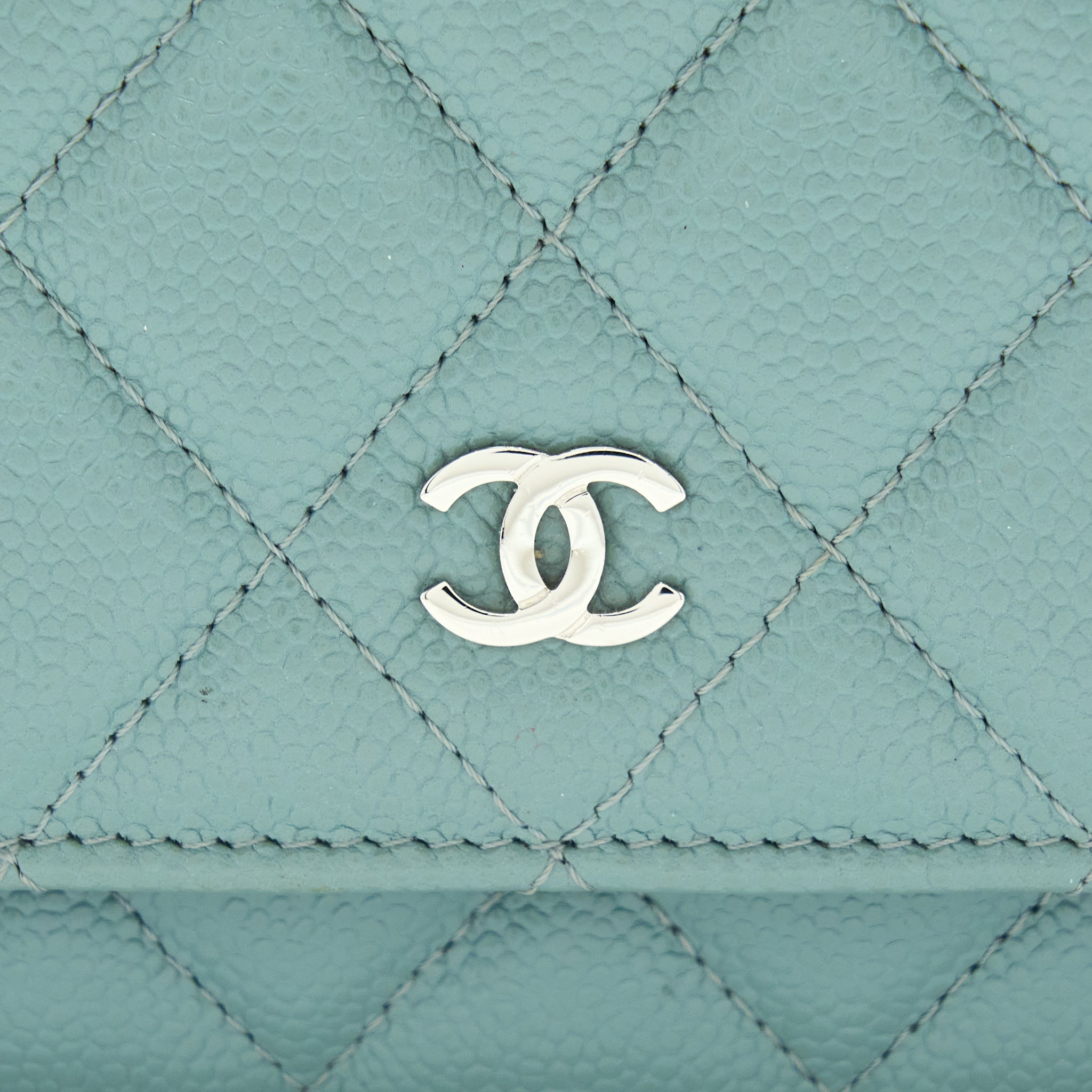 Chanel Wallet On Chain Caviar Light Blue