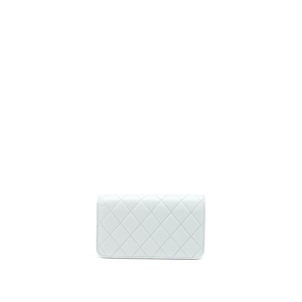 Chanel 23C Pearl Crush Mini Flap Bag Lambskin Light Grey Brushed  (Microchip)