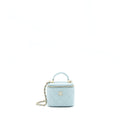 Chanel 22P Top Handle Mini Vanity With Chain Lambskin NG752 Light Blue L