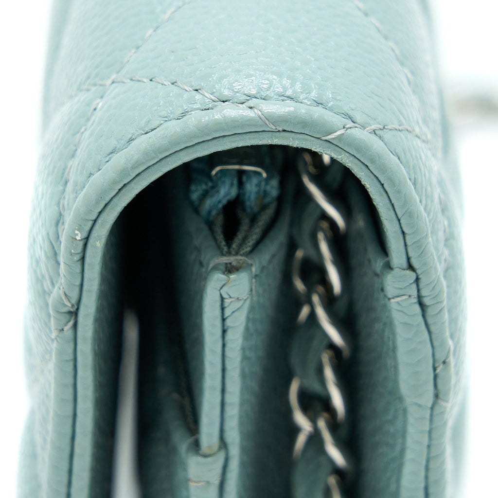 Chanel Wallet On Chain Caviar Light Blue