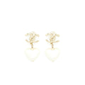 Chanel CC And Heart Earclips L