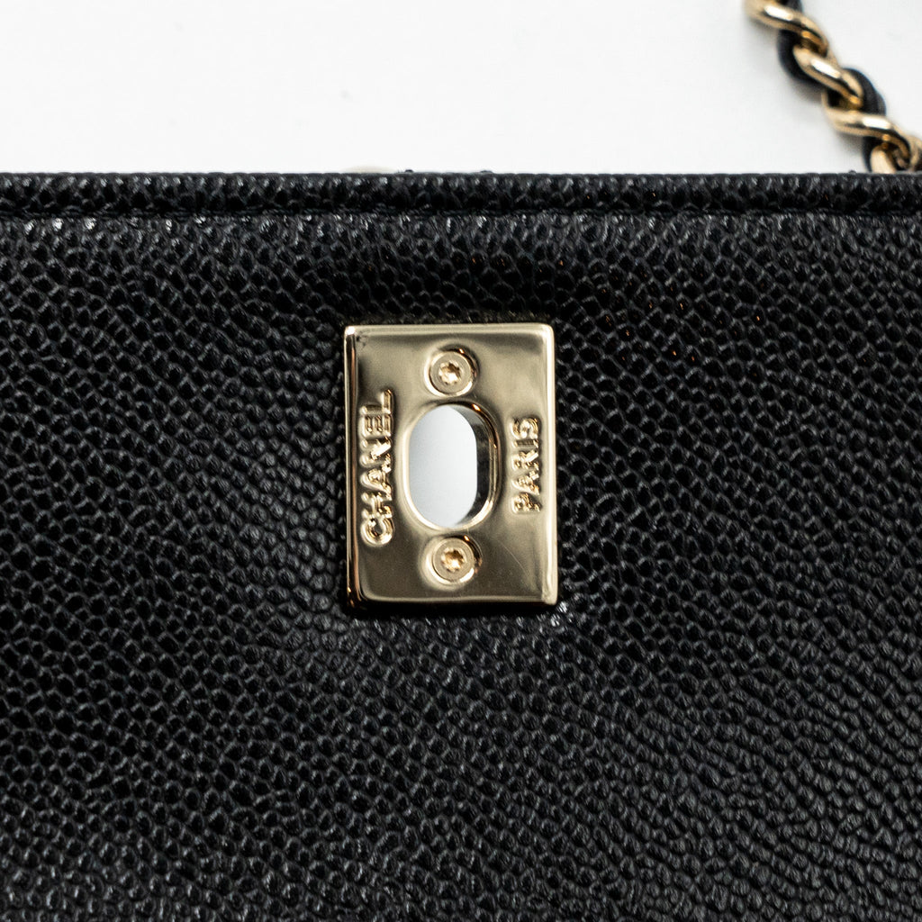 Chanel small business affinity caviar black L (microchip)