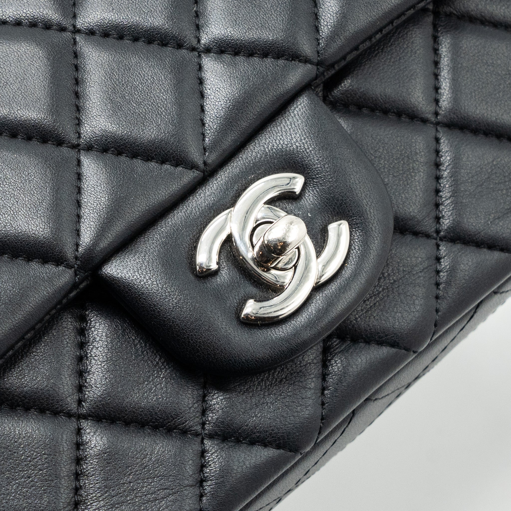 Chanel Classic Mini Rectangular Flap Bag Lambskin Black