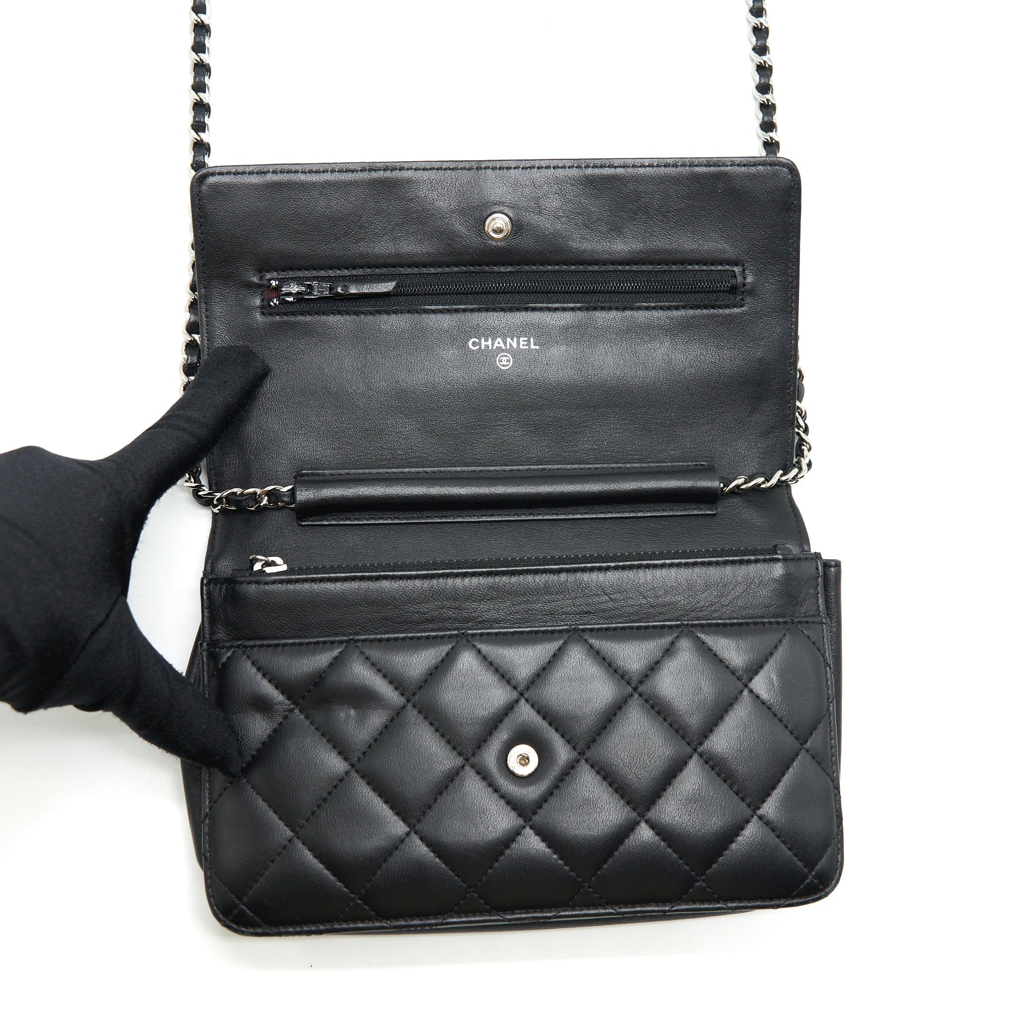 Chanel Wallet On Chain Lambskin Black