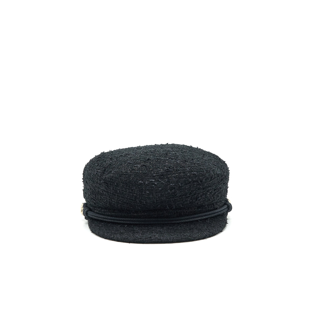 Chanel Size M Newsboy Cap Black L