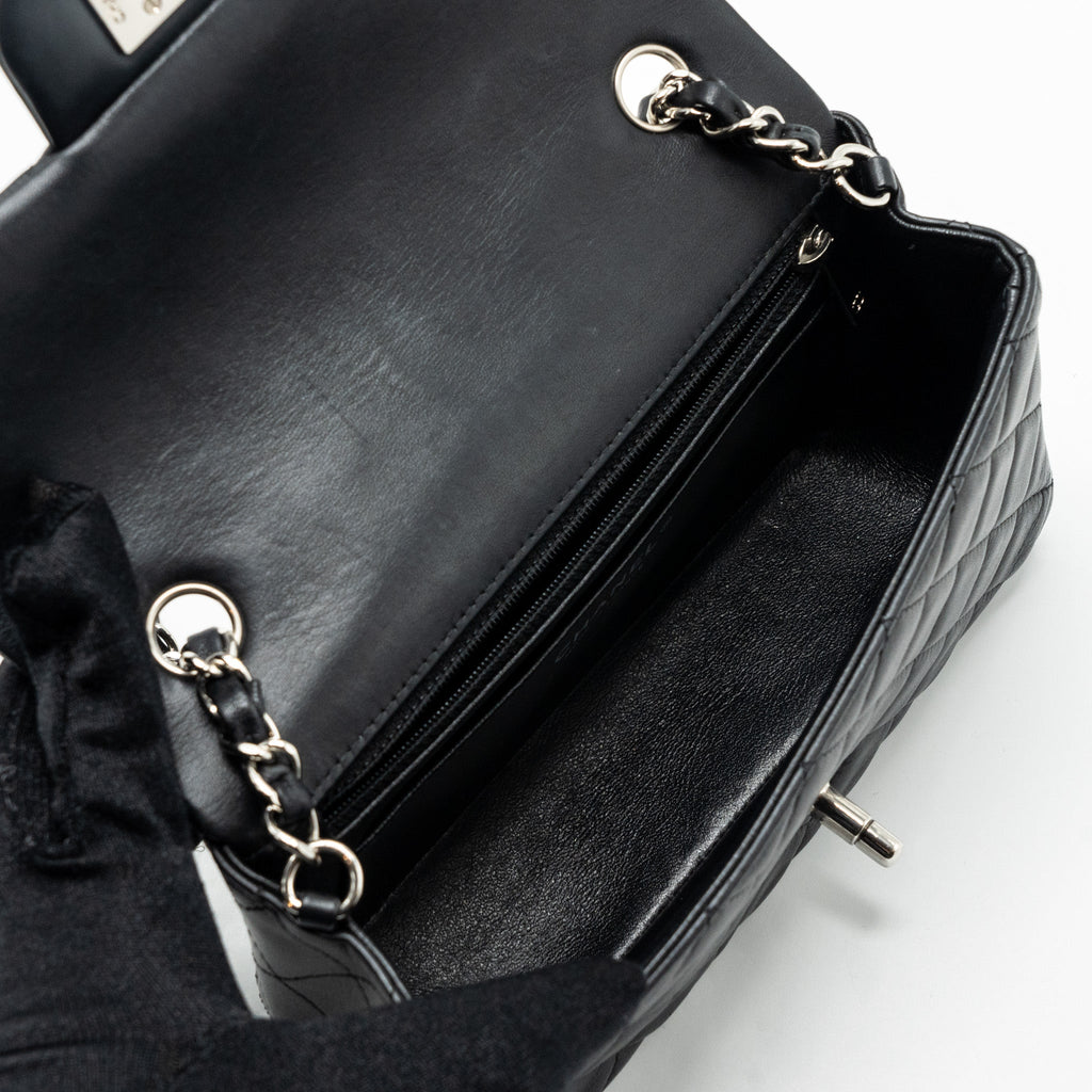 Chanel Classic Mini Rectangular Flap Bag Lambskin Black