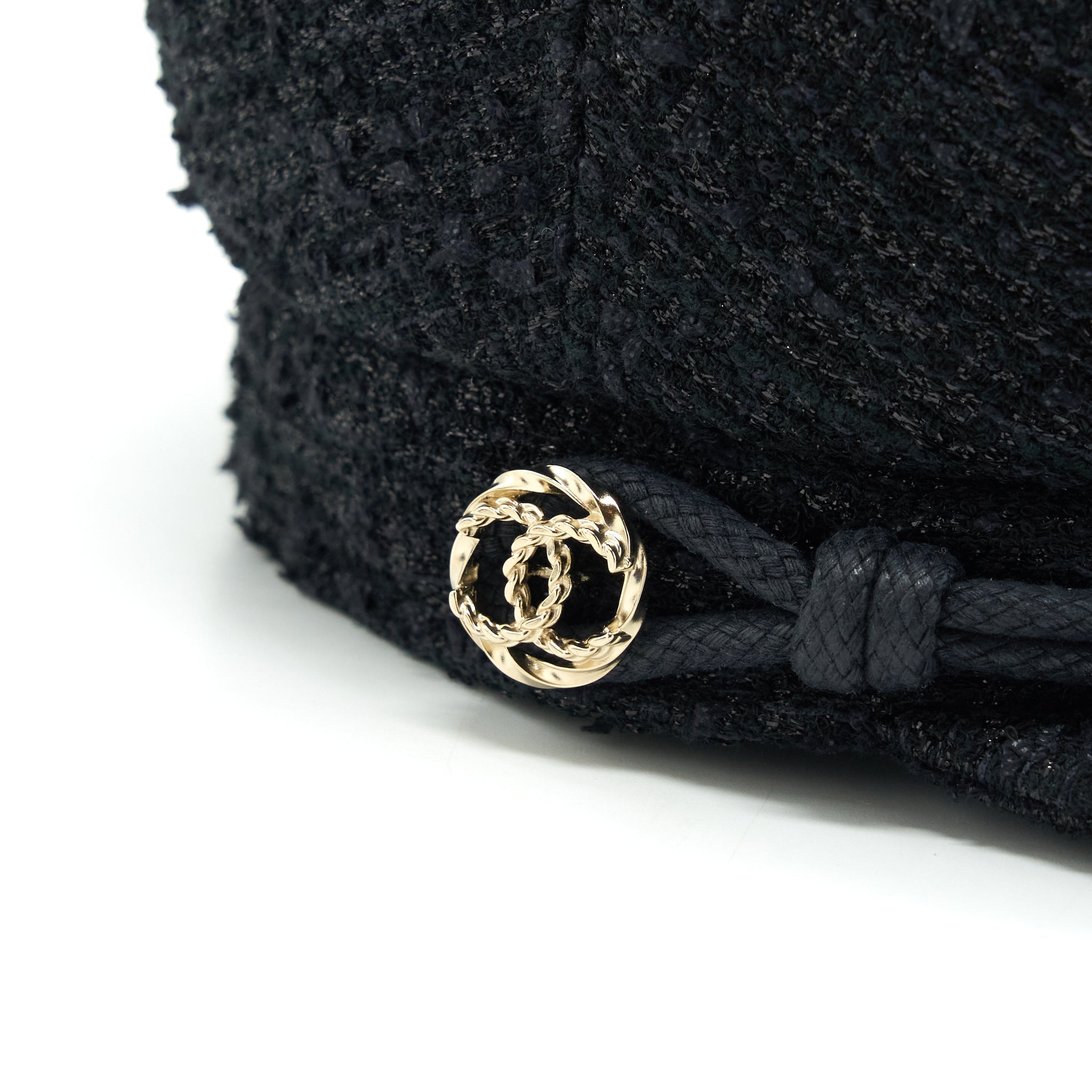 Chanel Size M Newsboy Cap Black L