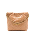 Chanel Small 22 Bag Shiny Calfskin Caramel  (Microchip)