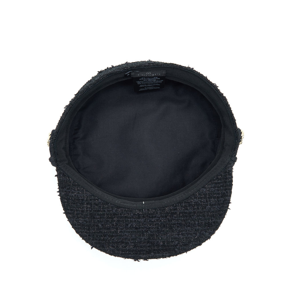 Chanel Size M Newsboy Cap Black L