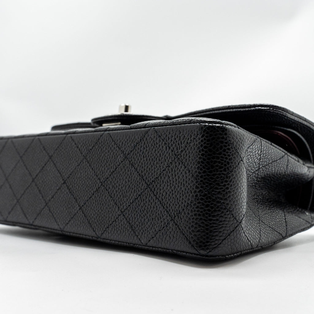 Chanel Small Classic Double Flap Bag Caviar Black  (Microchip)