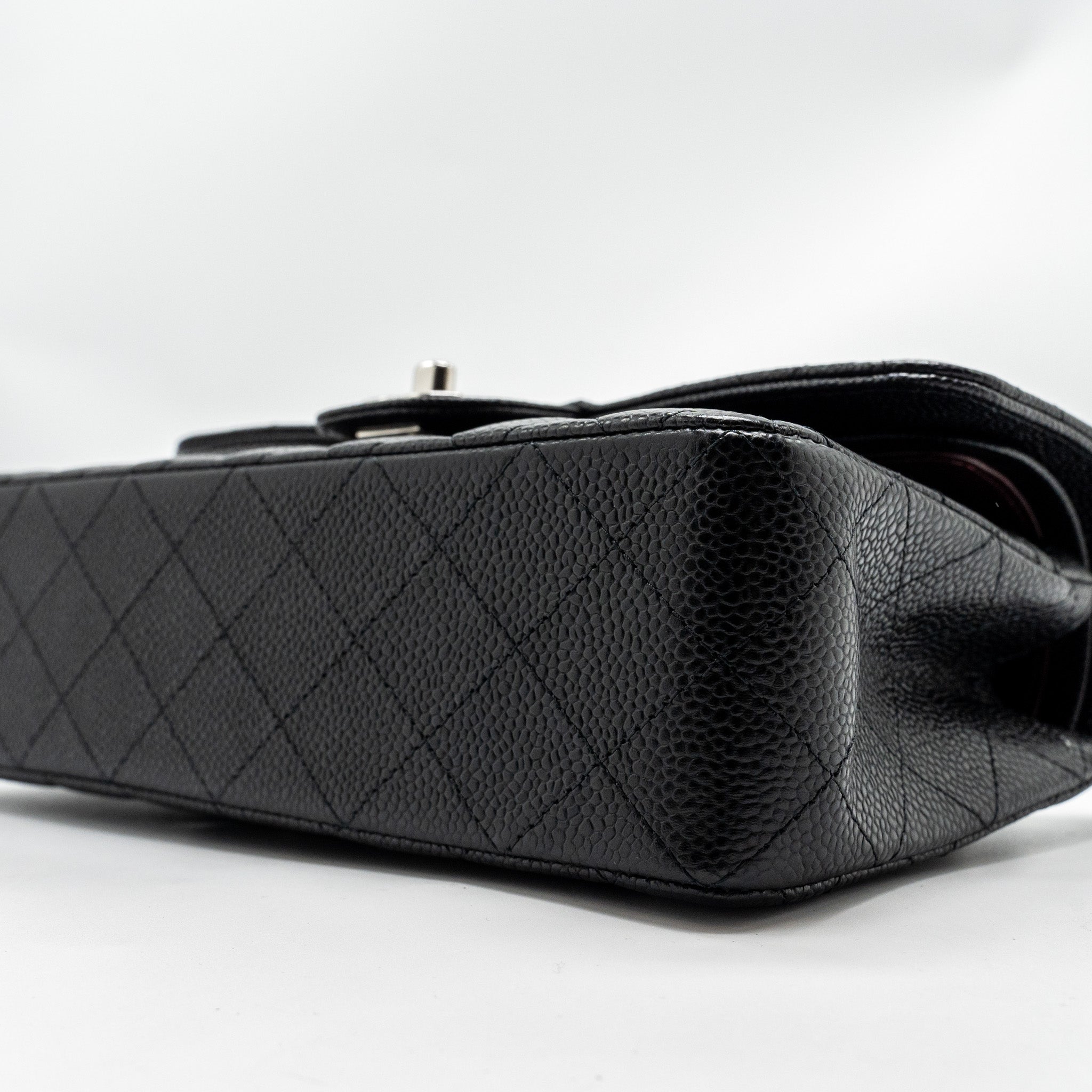 Chanel Small Classic Double Flap Bag Caviar Black  (Microchip)