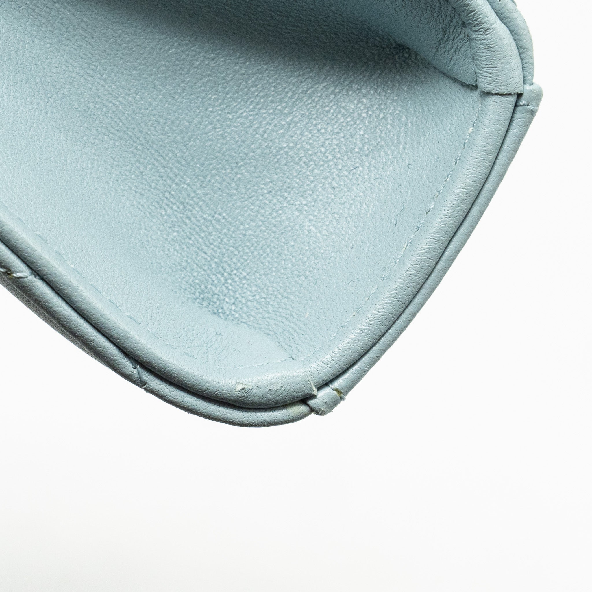 Chanel Top Handle Mini Flap Bag Lambskin Light BLUE L