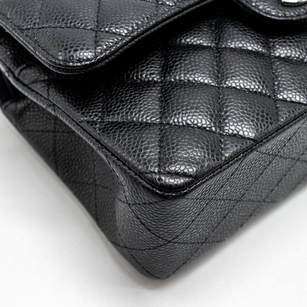 Chanel Small Classic Double Flap Bag Caviar Black  (Microchip)