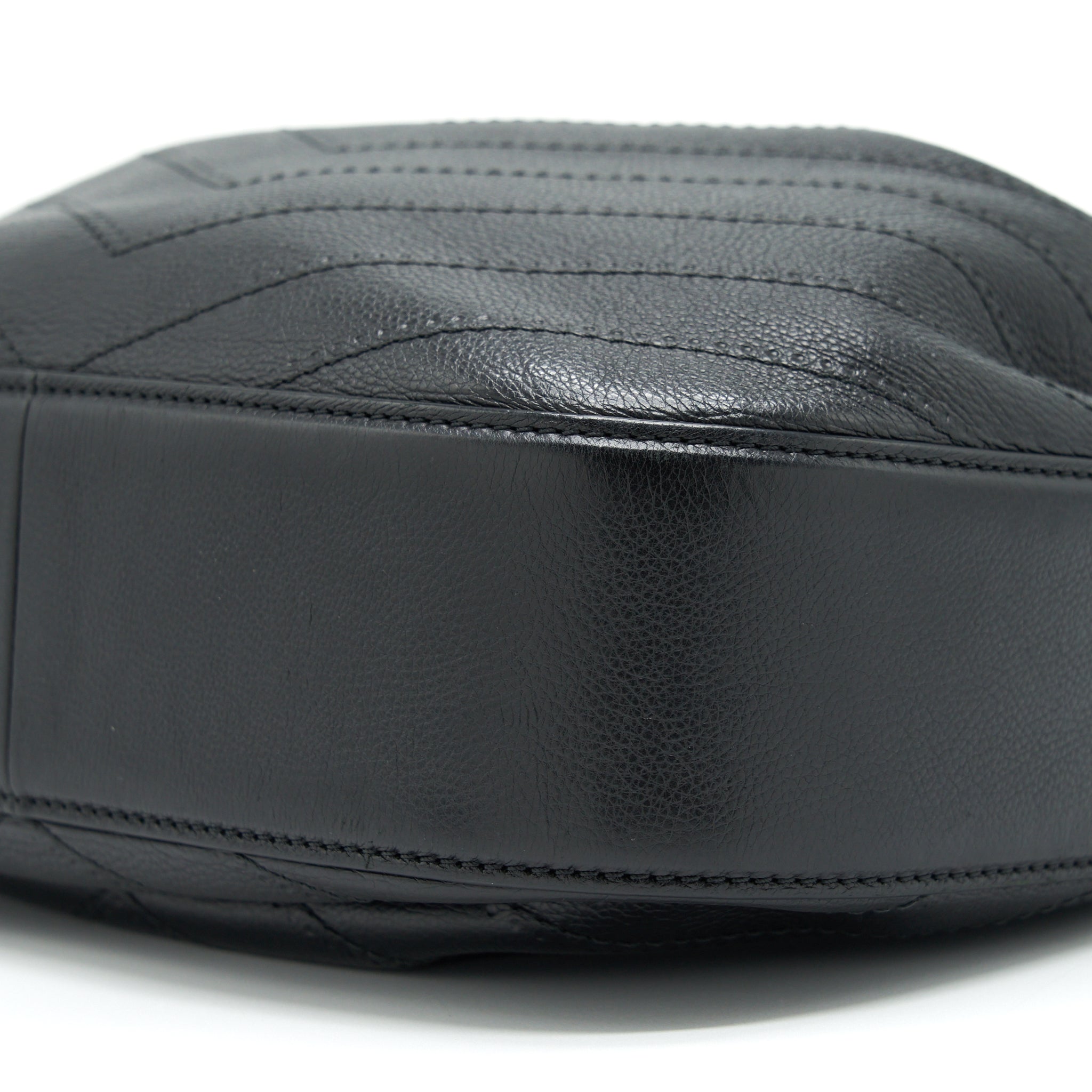 Chanel Chevron Bucket Bag Grained Calfskin Black