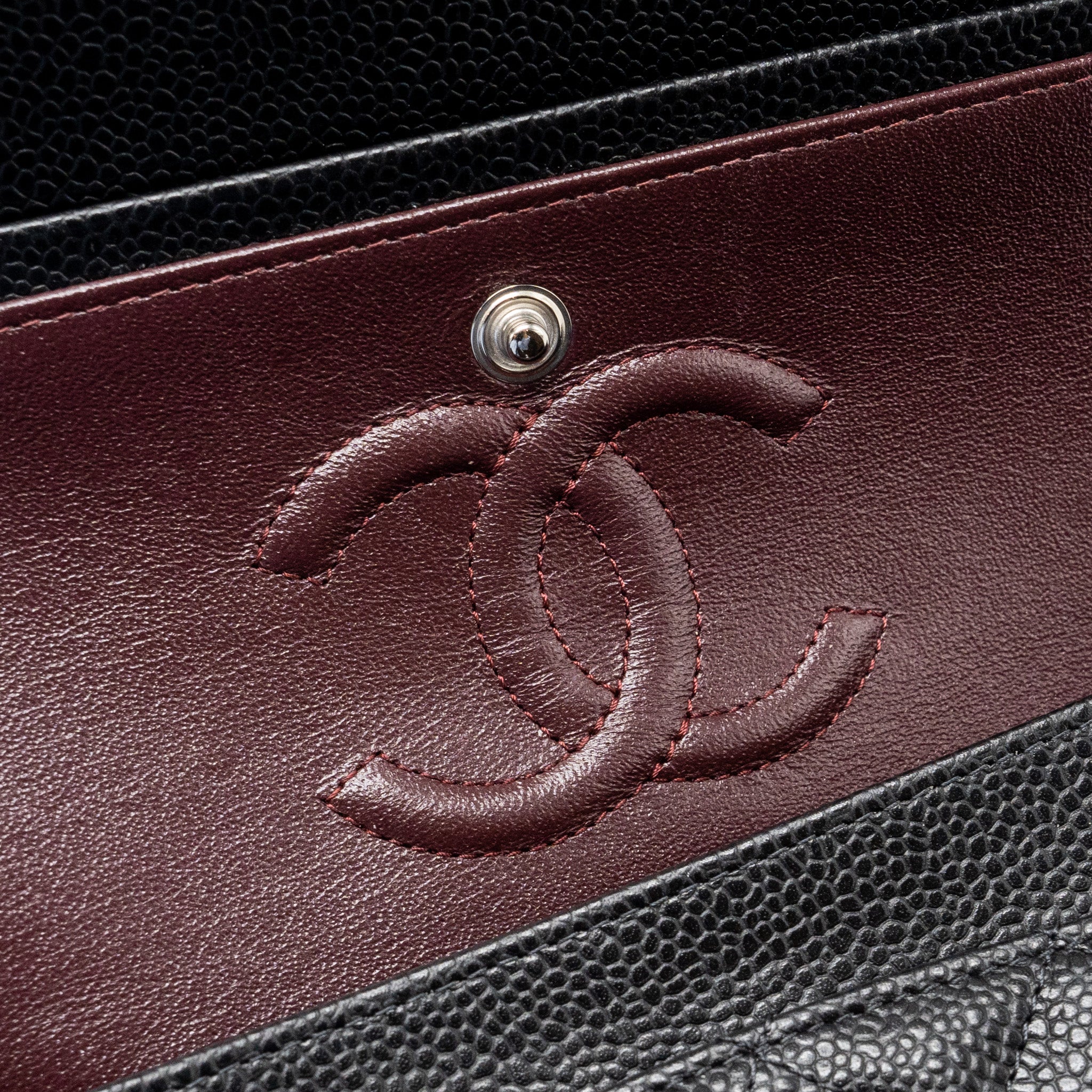Chanel Small Classic Double Flap Bag Caviar Black  (microchip)