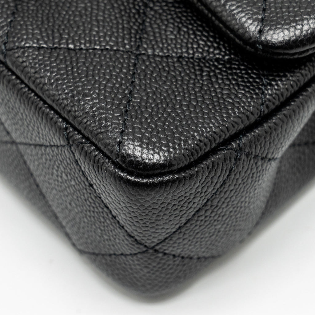 Chanel Coco Love Mini Flap Bag with Adjustable Chain Caviar Black  (Microchip)