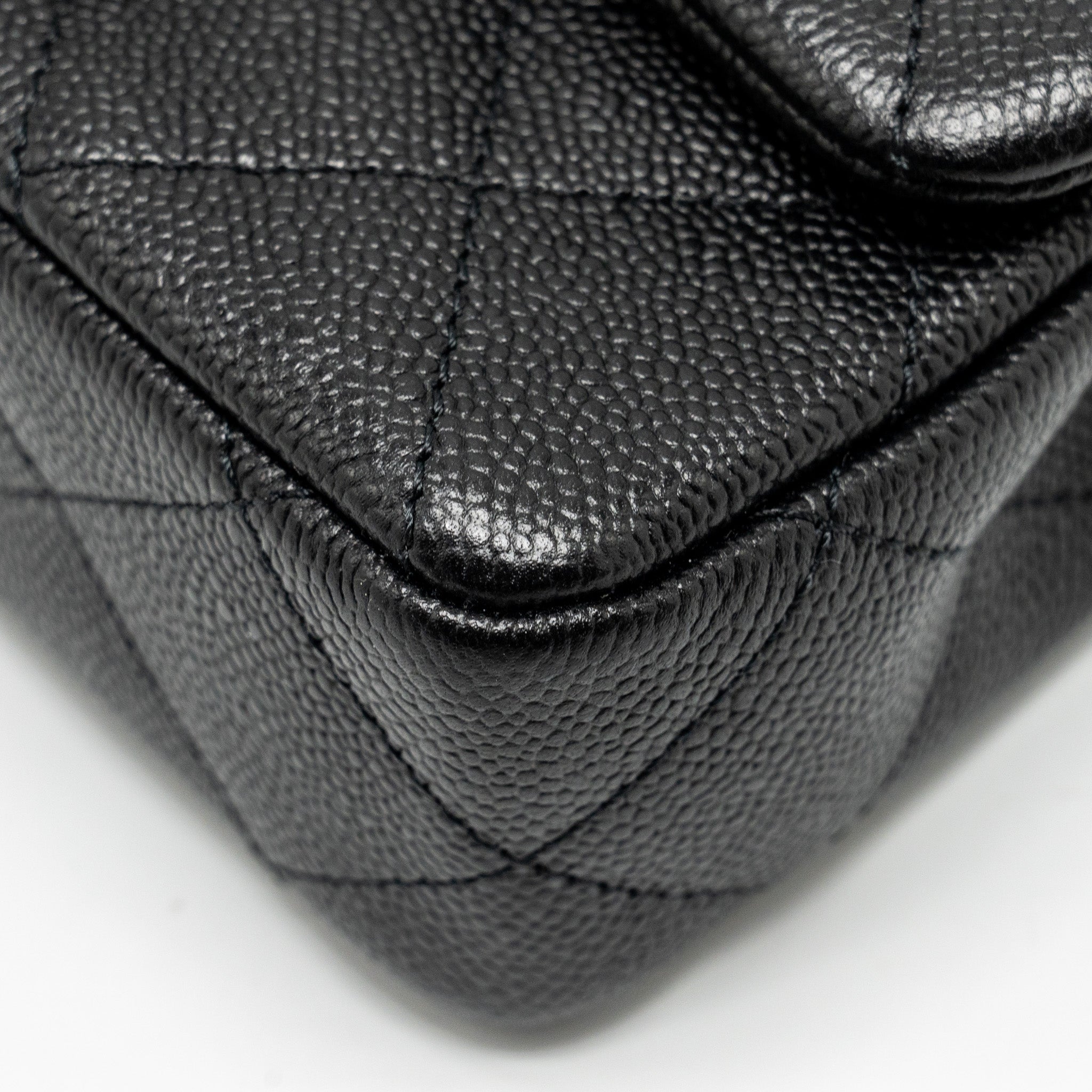 Chanel Coco Love Mini Flap Bag with Adjustable Chain Caviar Black  (Microchip)