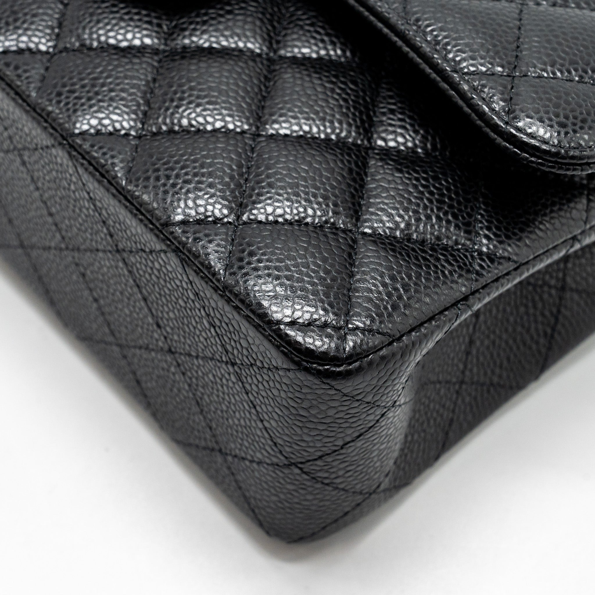 Chanel Small Classic Double Flap Bag Caviar Black  (Microchip)