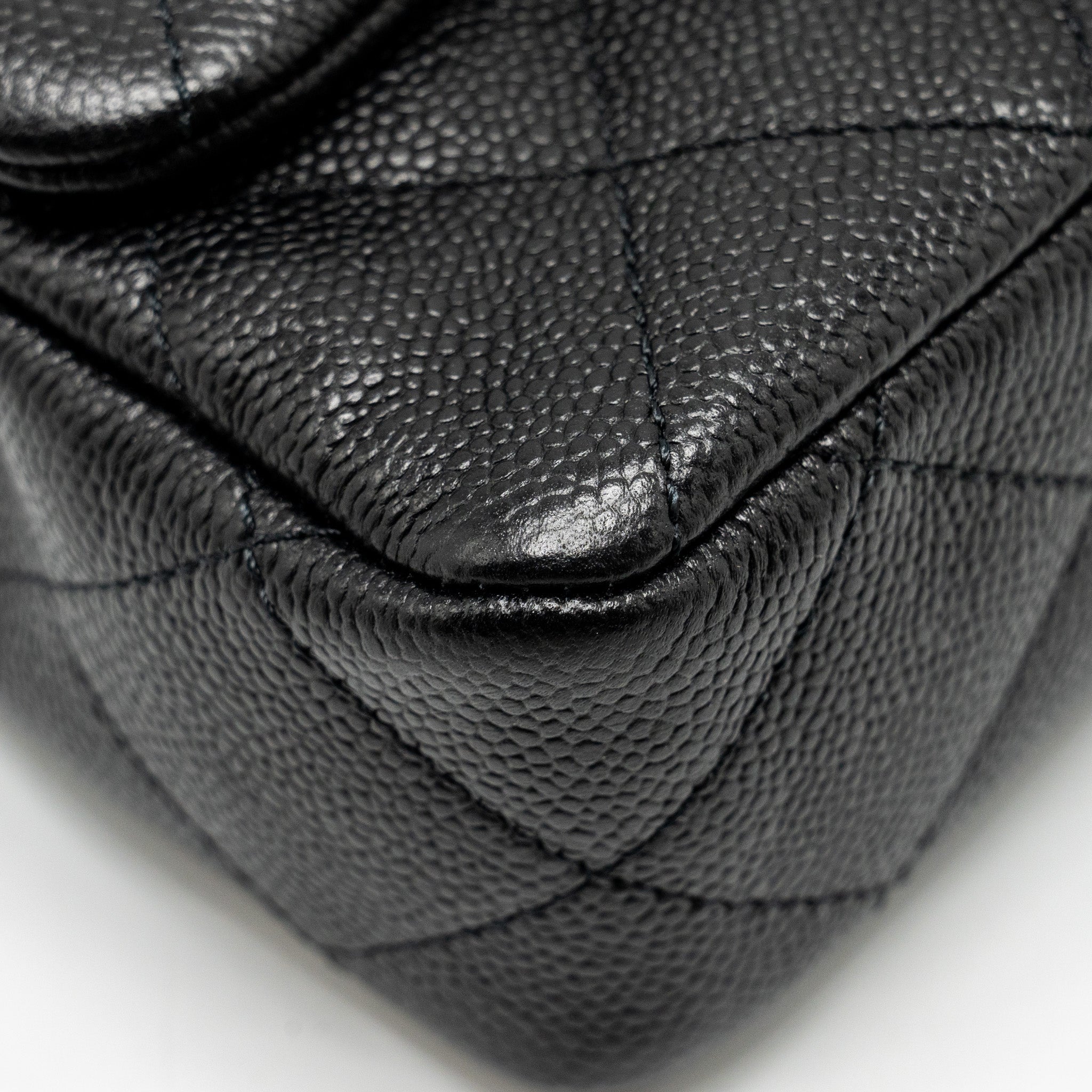 Chanel Coco Love Mini Flap Bag with Adjustable Chain Caviar Black  (Microchip)
