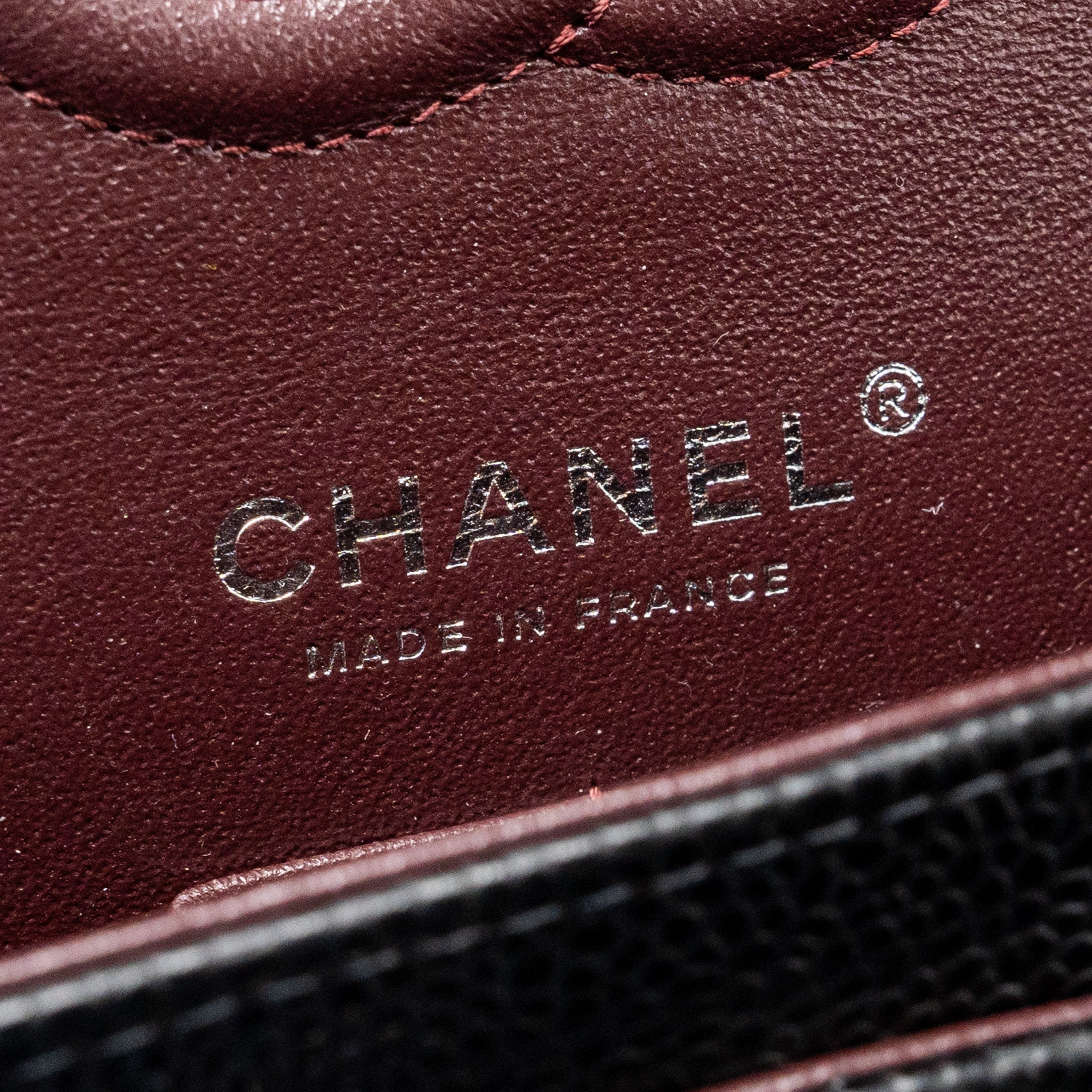 Chanel Small Classic Double Flap Bag Caviar Black  (microchip)