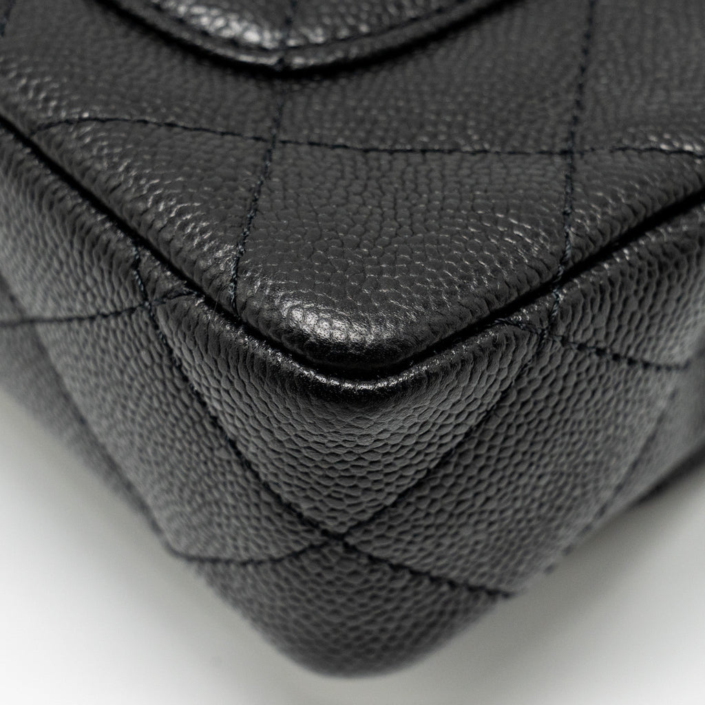 Chanel Coco Love Mini Flap Bag with Adjustable Chain Caviar Black  (Microchip)