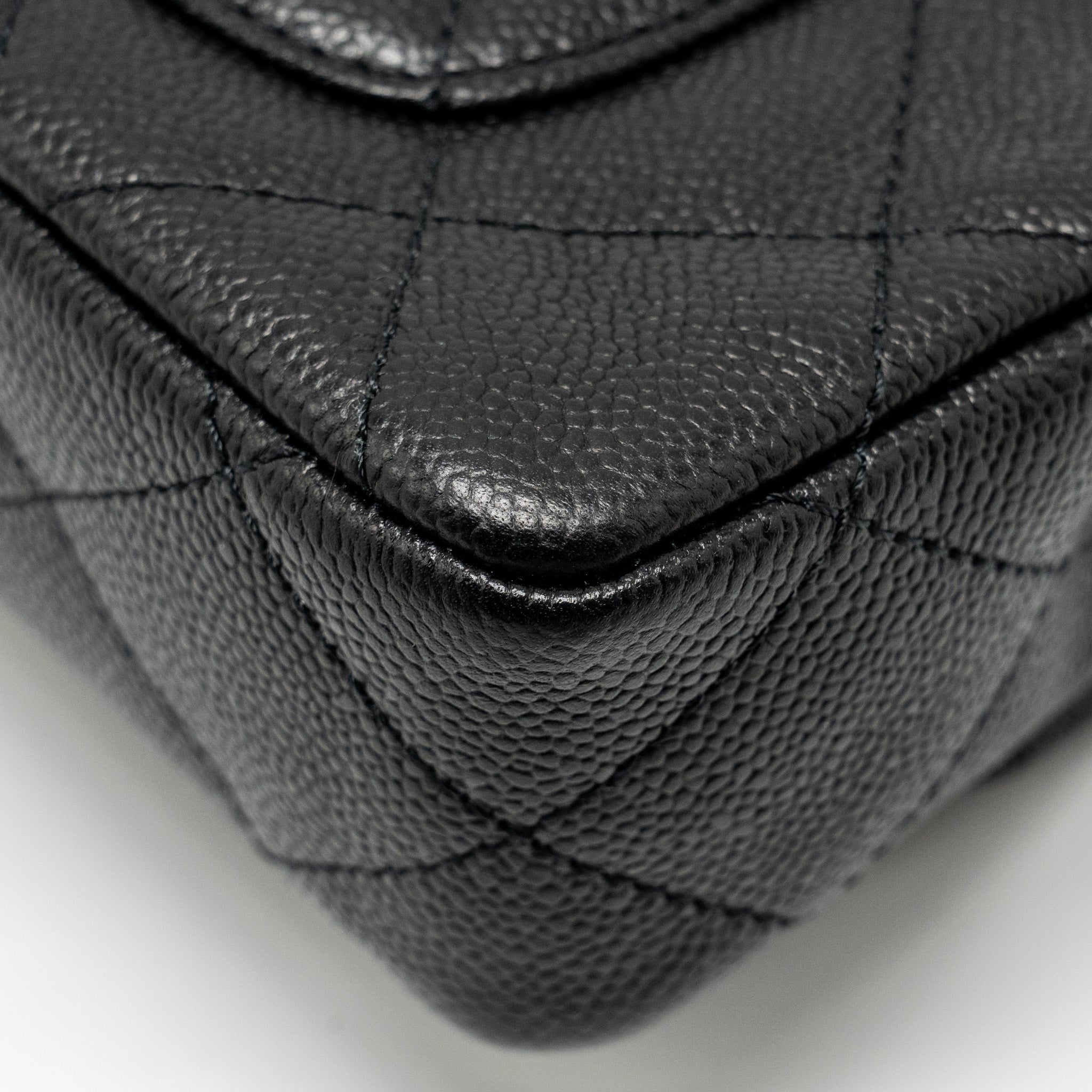 Chanel Coco Love Mini Flap Bag with Adjustable Chain Caviar Black  (Microchip)