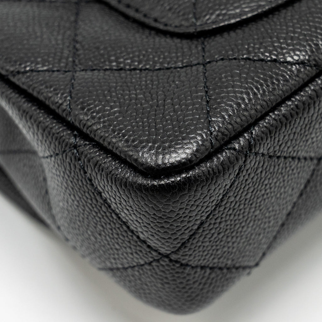 Chanel Coco Love Mini Flap Bag with Adjustable Chain Caviar Black  (Microchip)