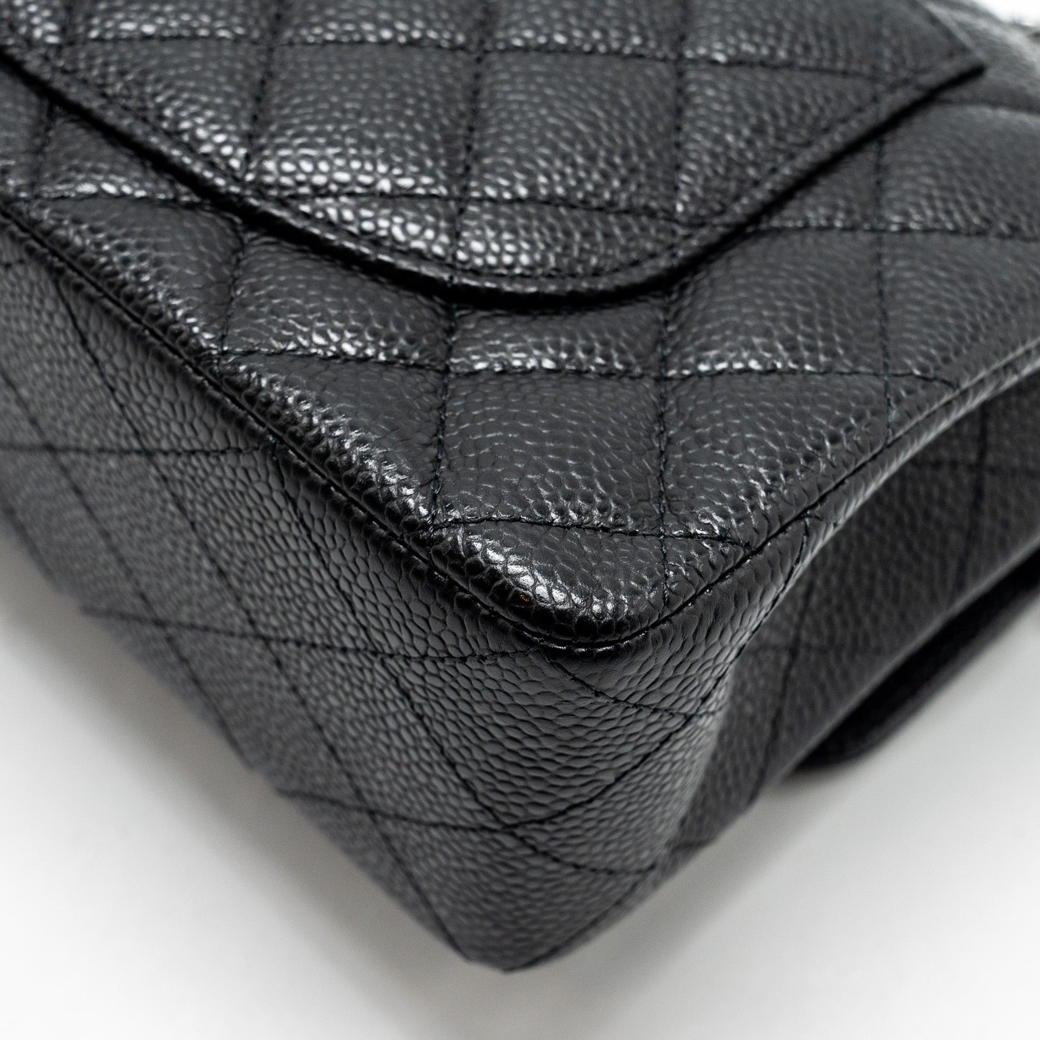 Chanel Small Classic Double Flap Bag Caviar Black  (Microchip)