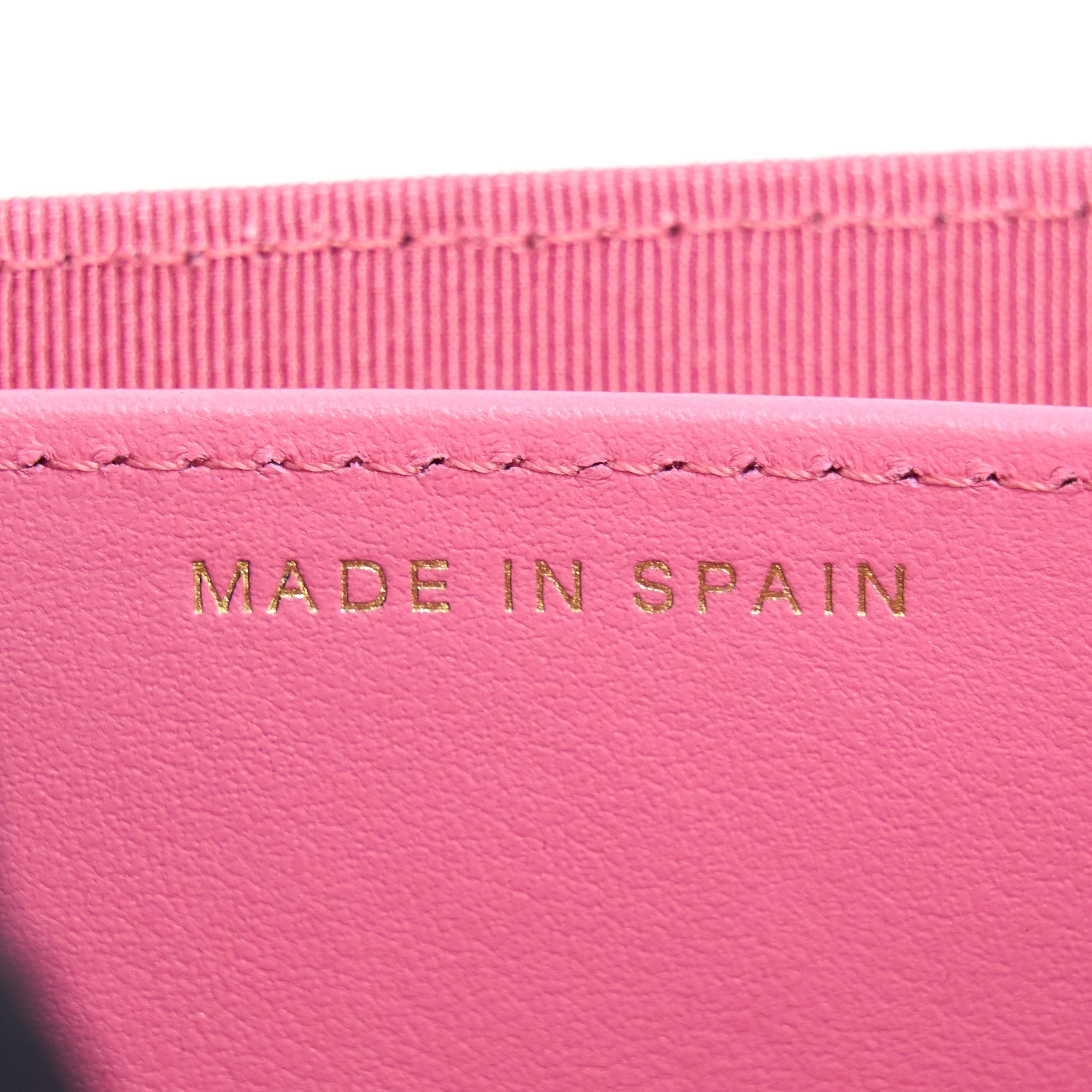 Chanel Mini Flap Card Holder Caviar Pink L