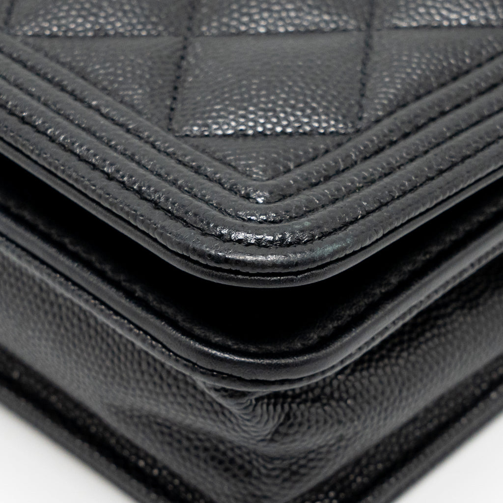 Chanel Boy Wallet on Chain Caviar BLack