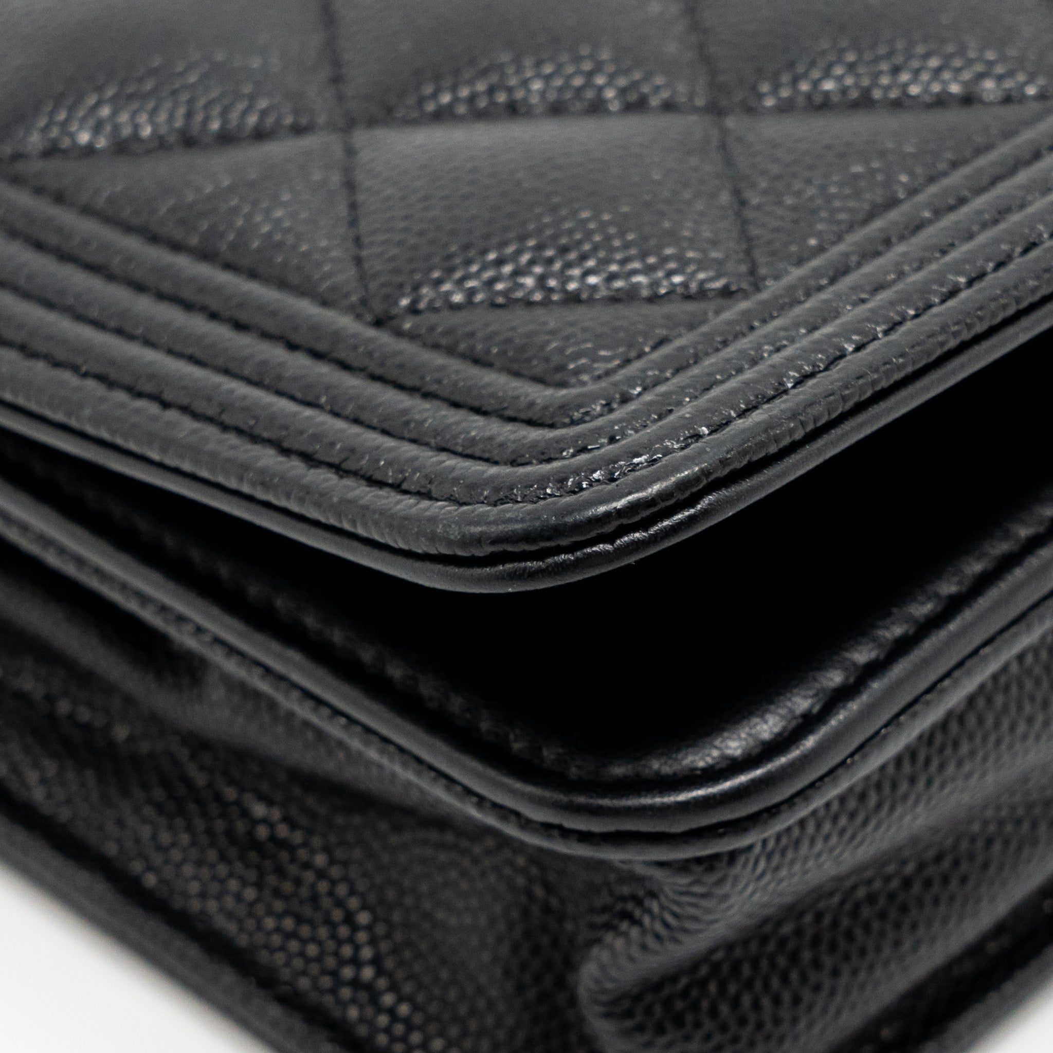 Chanel Boy Wallet on Chain Caviar BLack