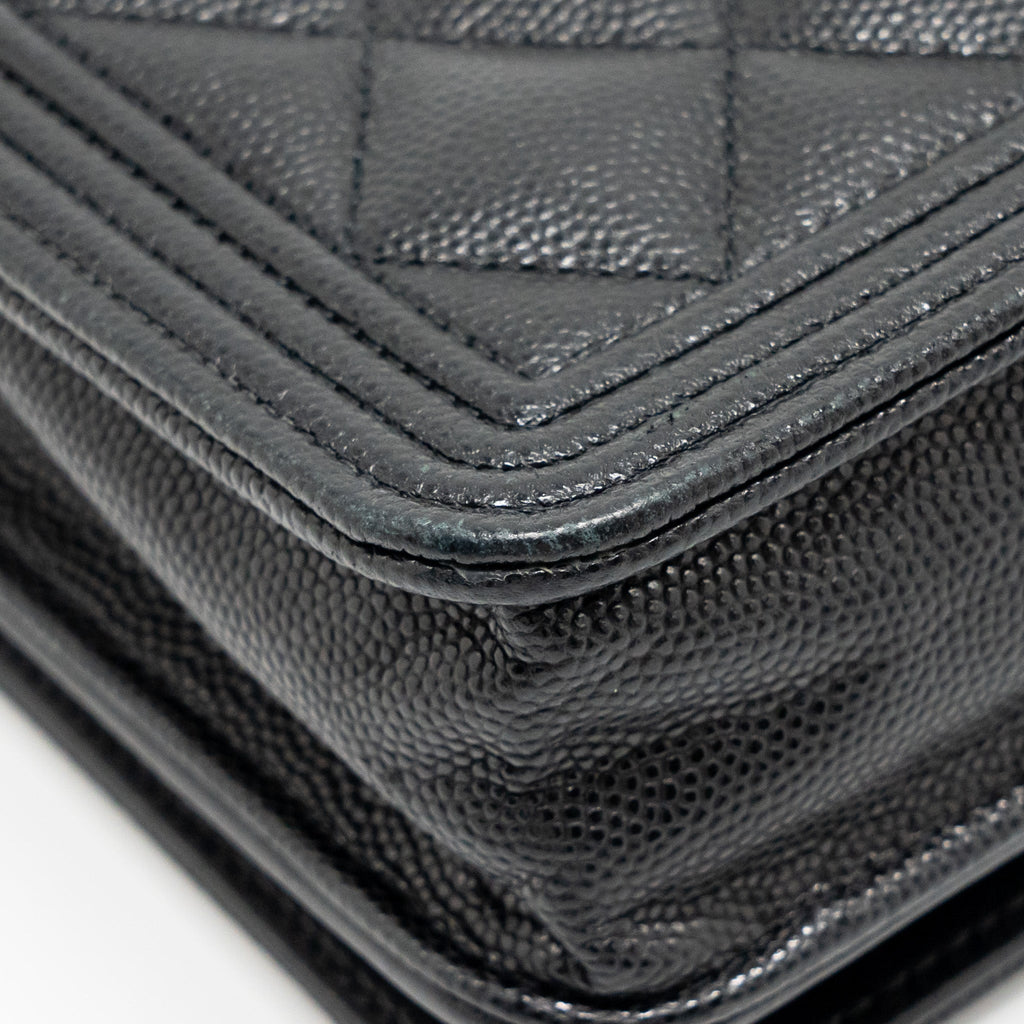 Chanel Boy Wallet on Chain Caviar BLack